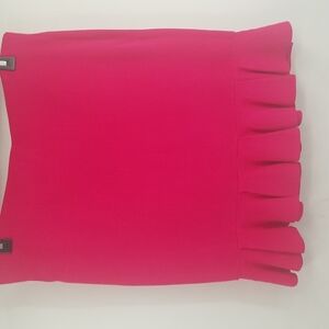 Express Barbie Pink Knit Skirt with Ruffle Hem